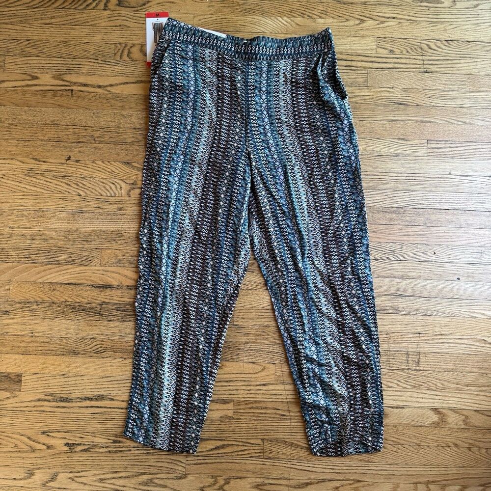 Jessica Simpson Pull-on Pant Women’s Medium Geo Fusion Lightweight Casual Beach
